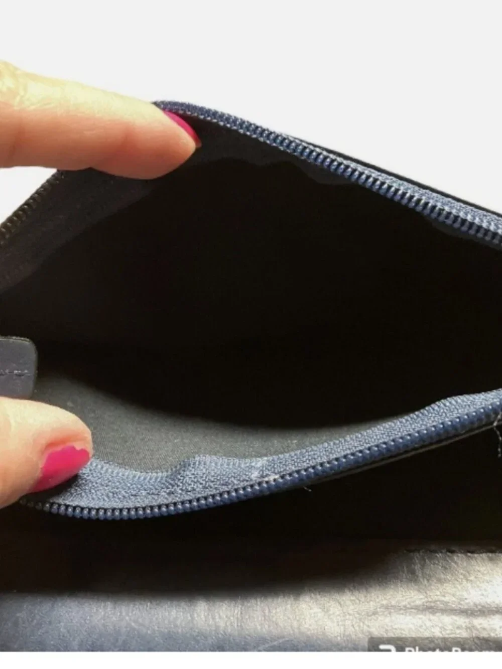 ANONIMO FIORENTINO ITALY VINTAGE NAVY BLUE SOFT LEATHER WRISTLET WALLET